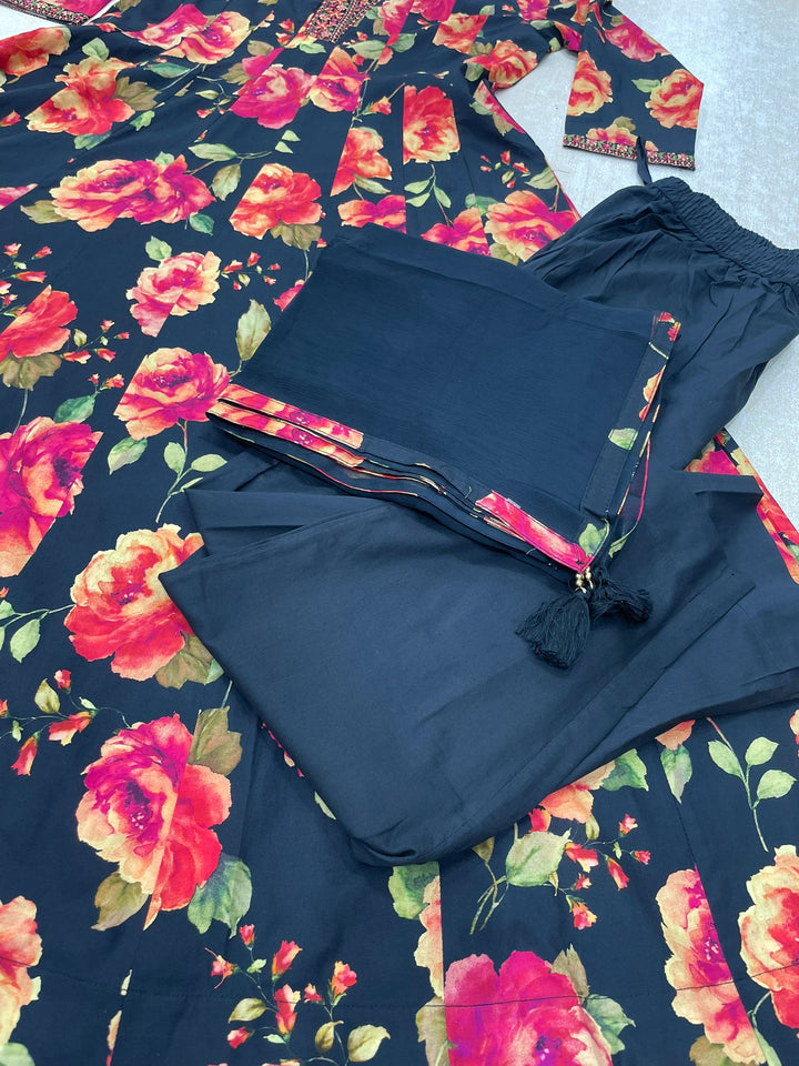 Zainab - 11067 - Cotton/Lawn A line Dress - 3 Pcs