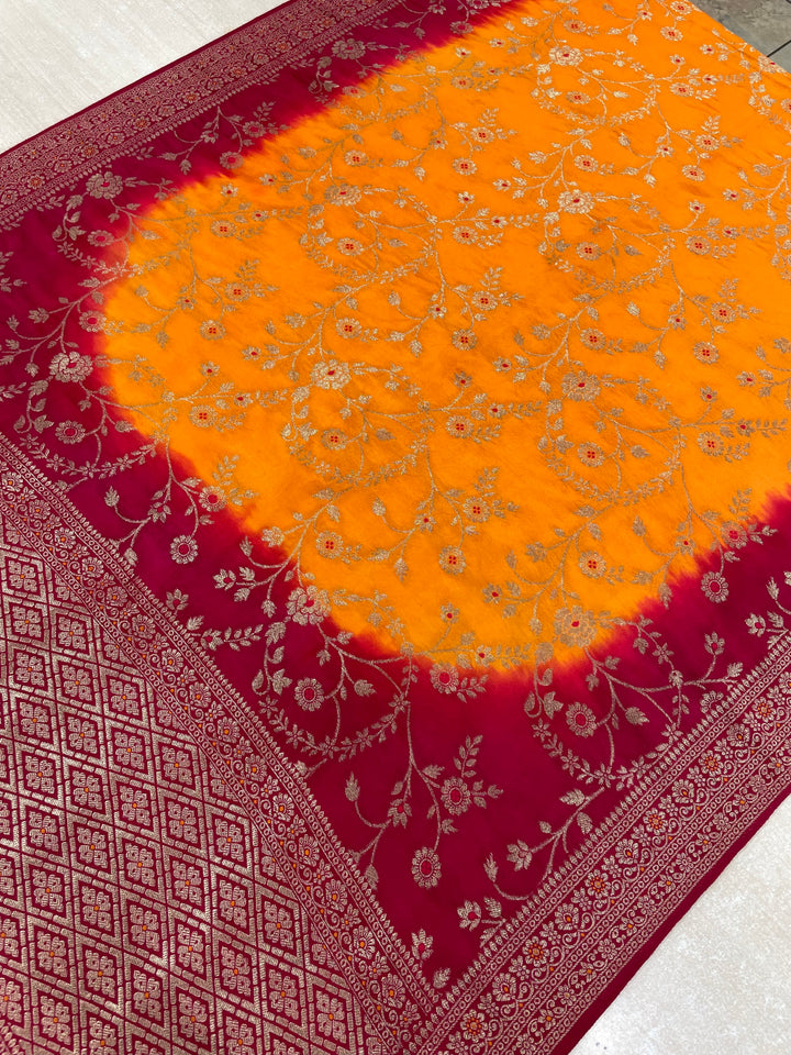Aleeza – Cerise Pink Pure Silk Embroidered Set with Jacquard Dupatta - 3pcs