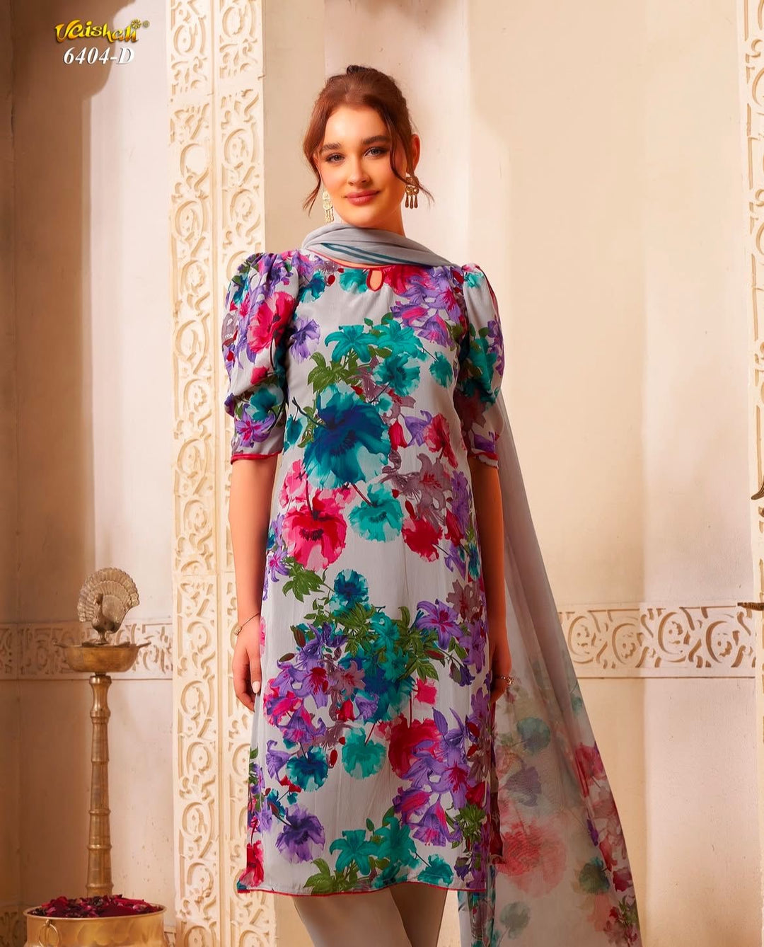 Vaishali 6404 - Prints A,B , C & D - Unstitched - Summer Crepe Unstitched Designer
