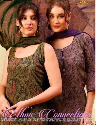 Vaishali 6401 - Prints A,B , C & D - Unstitched - Summer Crepe Unstitched Designer