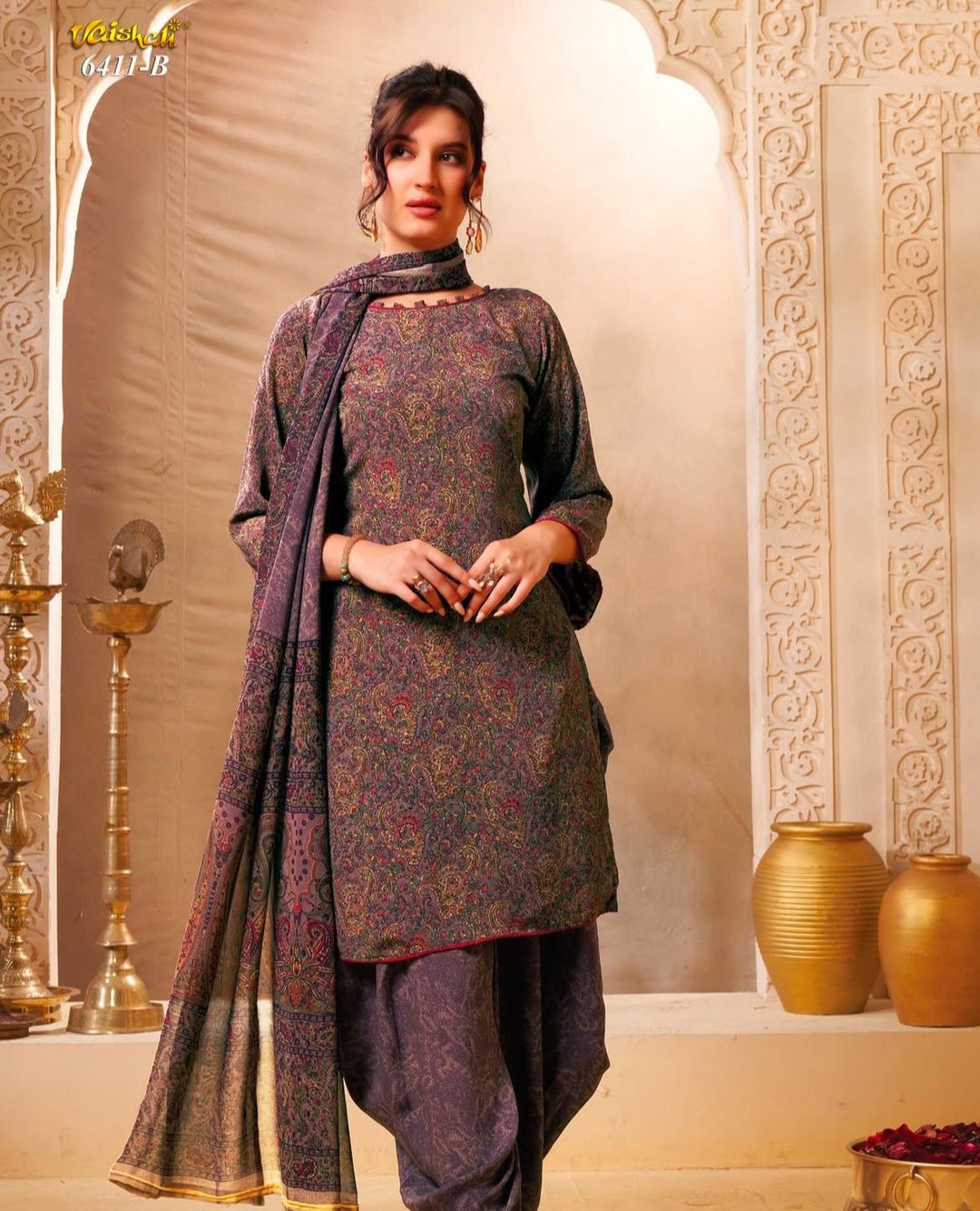 Vaishali 6411- Prints A,B , C & D   - Unstitched - Summer Crepe Unstitched Designer