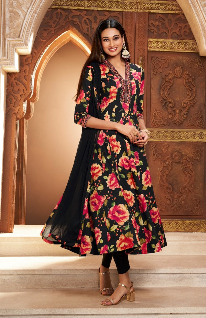 Zainab - 11067 - Cotton/Lawn A line Dress - 3 Pcs