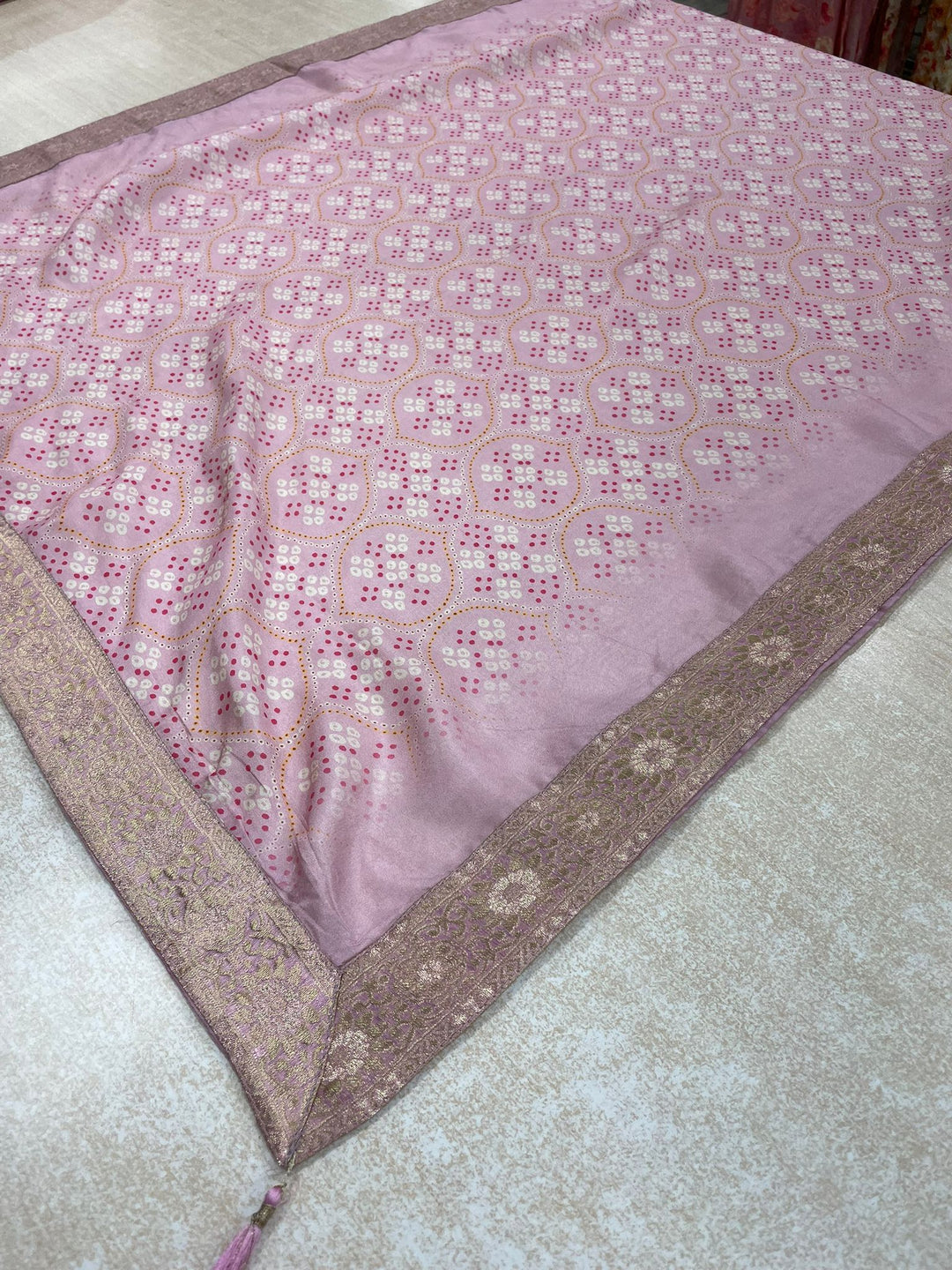 Aasma - Pink Bhagalpuri Silk Frock with Digital Print Dupatta - 2pcs