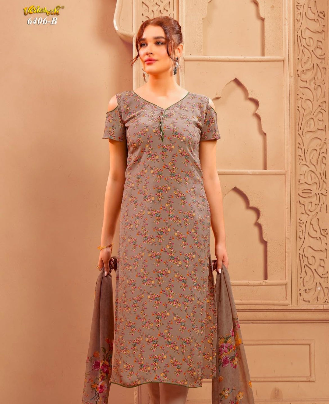 Vaishali 6406 - Prints A,B , C & D   - Unstitched - Summer Crepe Unstitched Designer