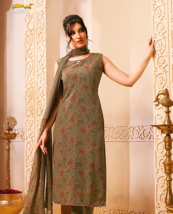 Vaishali 6409- Prints A,B , C & D   - Unstitched - Summer Crepe Unstitched Designer
