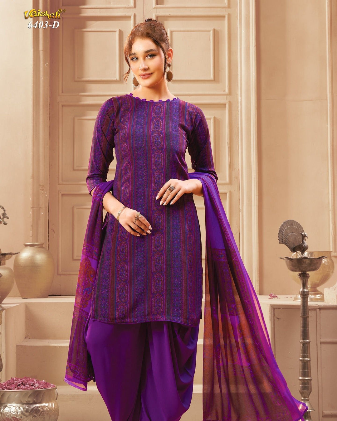 Vaishali 6403 - Prints A,B , C & D - Unstitched - Summer Crepe Unstitched Designer