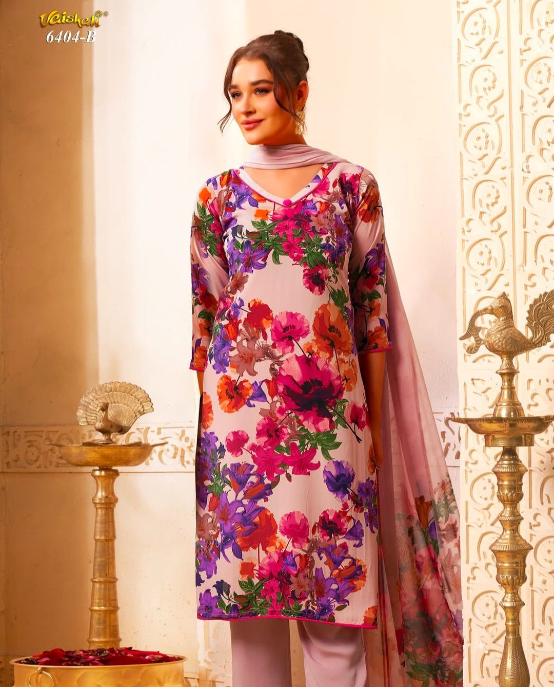 Vaishali 6404 - Prints A,B , C & D - Unstitched - Summer Crepe Unstitched Designer