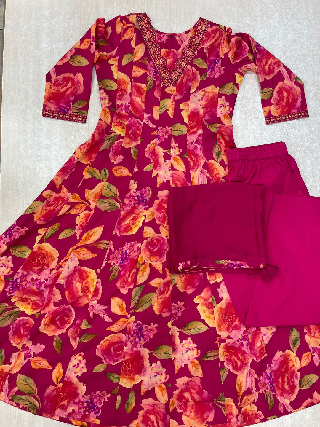 Zainab - 11061 - Cotton/Lawn A line Dress - 3 Pcs