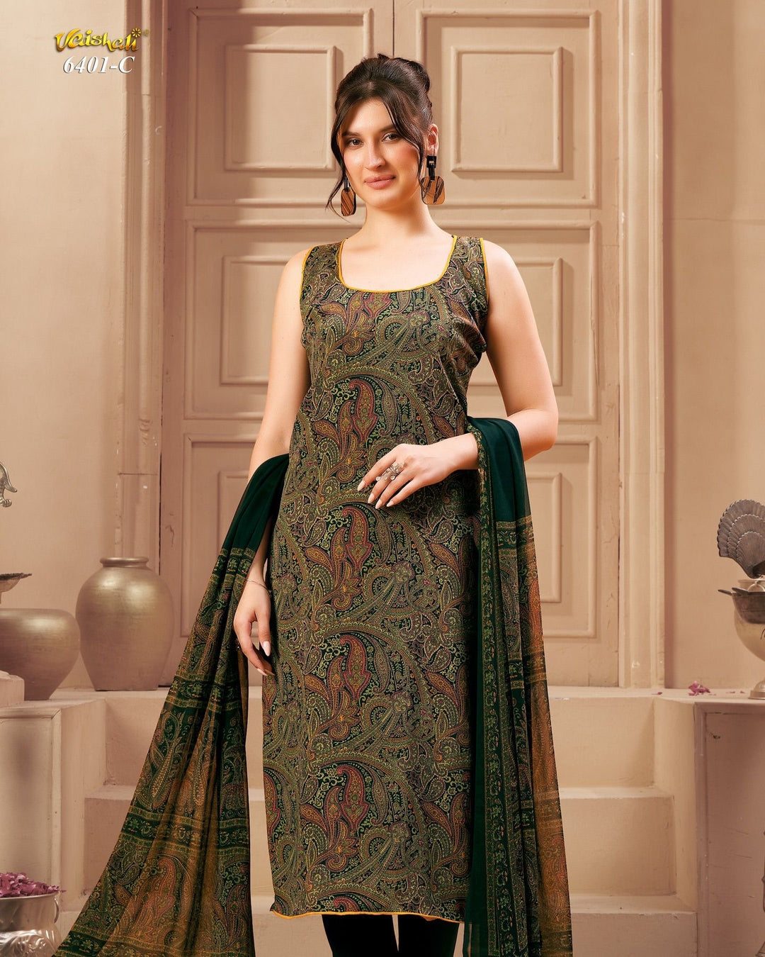 Vaishali 6401 - Prints A,B , C & D - Unstitched - Summer Crepe Unstitched Designer