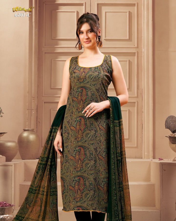 Vaishali 6401 - Prints A,B , C & D - Unstitched - Summer Crepe Unstitched Designer