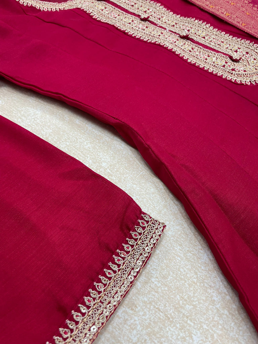 Hooriya - Pink Embroidered Anarkali with Jacquard Dupatta - 3 Pcs