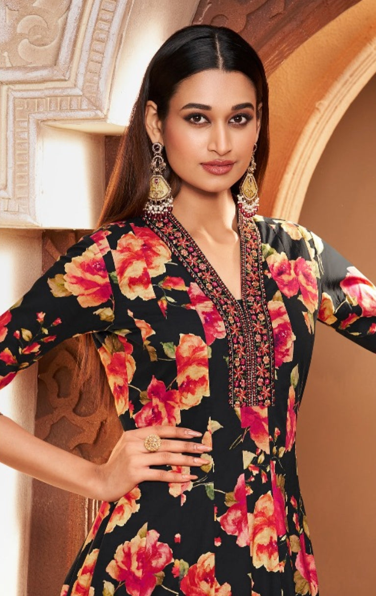 Zainab - 11067 - Cotton/Lawn A line Dress - 3 Pcs