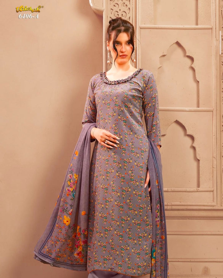 Vaishali 6406 - Prints A,B , C & D   - Unstitched - Summer Crepe Unstitched Designer