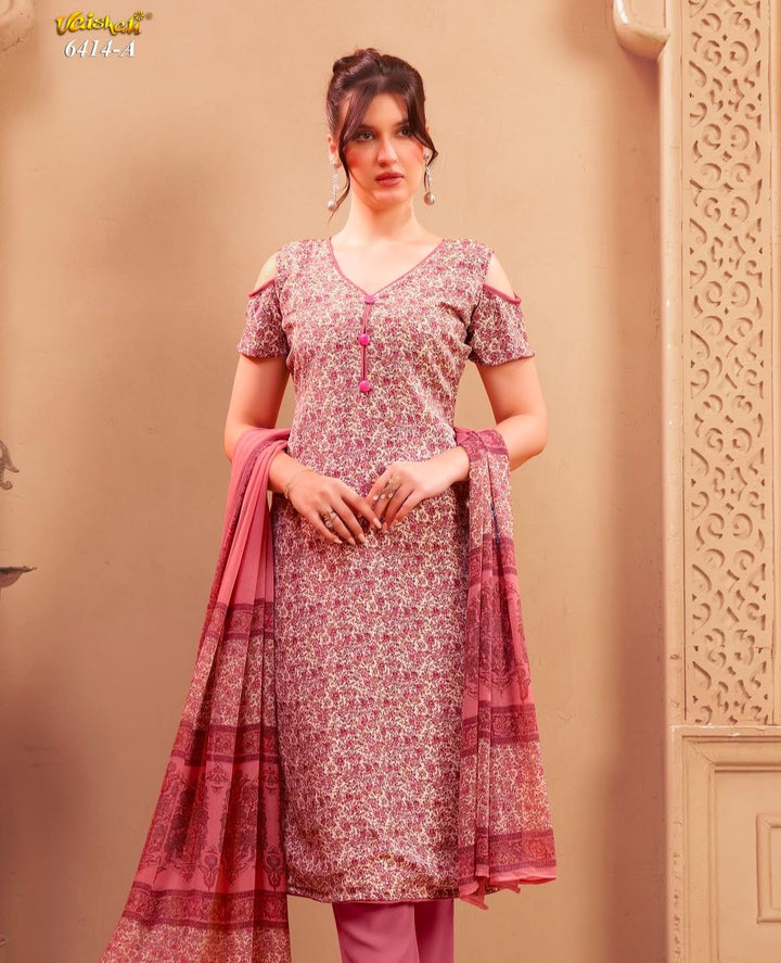 Vaishali 6414- Prints A,B , C & D   - Unstitched - Summer Crepe Unstitched Designer
