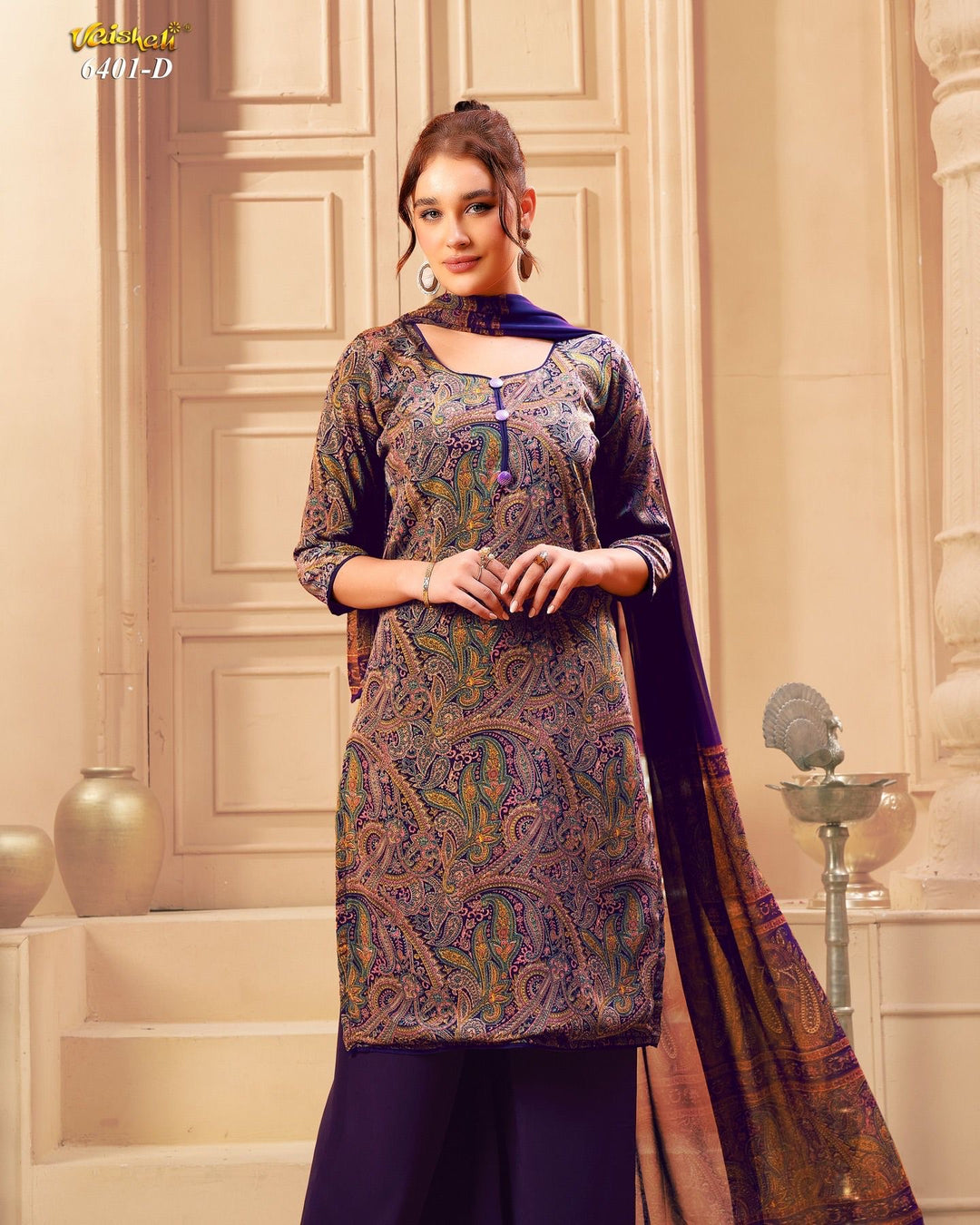 Vaishali 6401 - Prints A,B , C & D - Unstitched - Summer Crepe Unstitched Designer