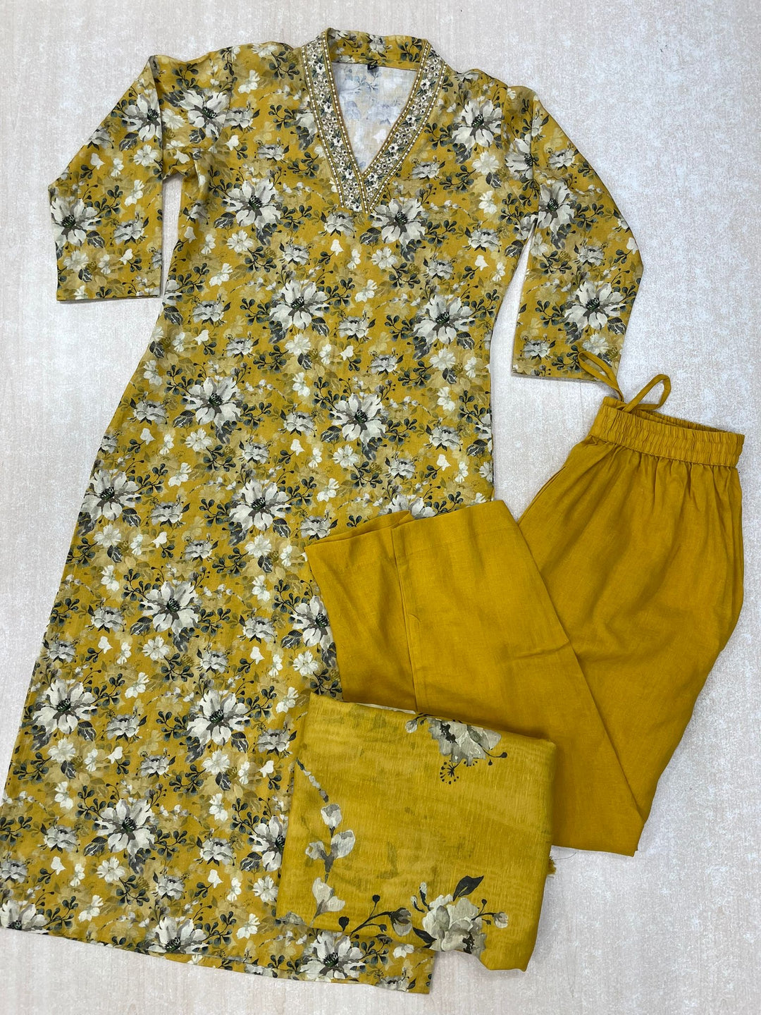 Amina - 11086 - Pure Silk Shalwar Kameez - 3 Pcs