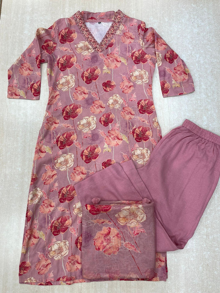 Amina - 11089 - Pure Silk Shalwar Kameez - 3 Pcs