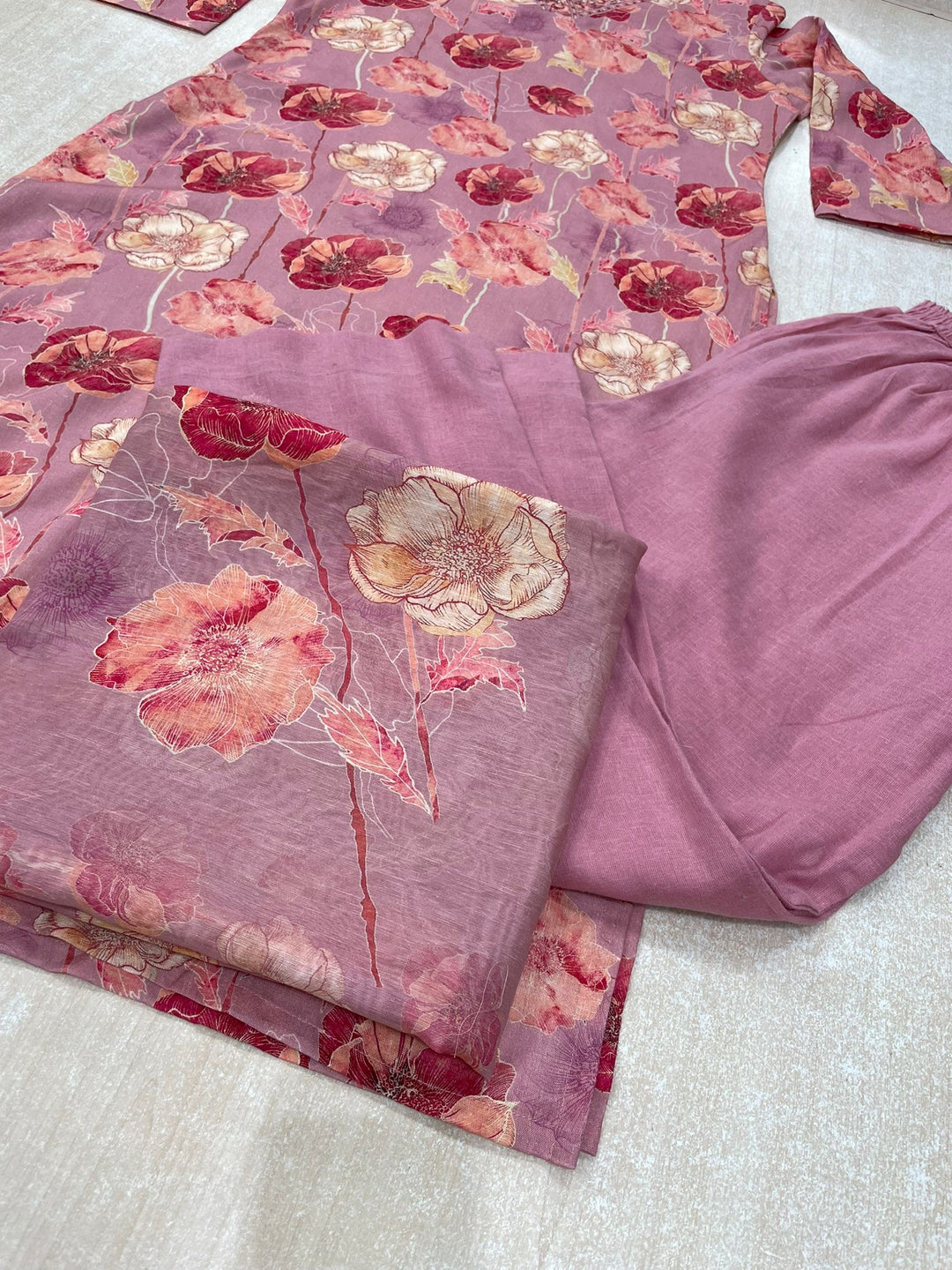 Amina - 11089 - Pure Silk Shalwar Kameez - 3 Pcs