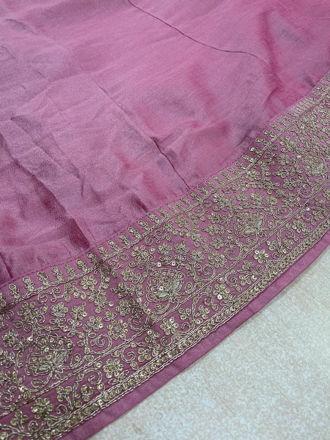 Marwah - Pink Embroidered Anarkali with Net Dupatta - 3 Pcs