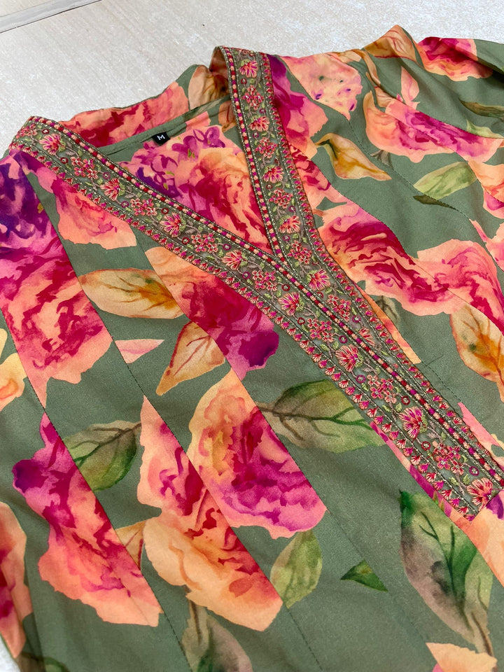 Zainab - 11063 - Cotton/Lawn A line Dress - 3 Pcs