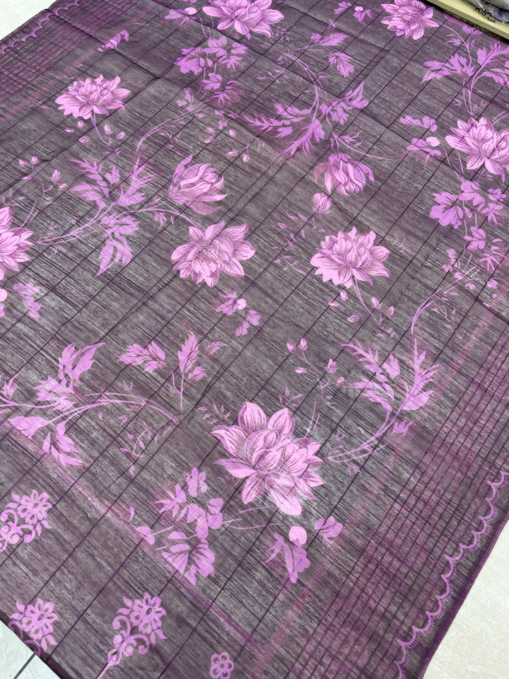 Tabeer – Purple Karma Collection inspired Lawn Suit - 3pcs